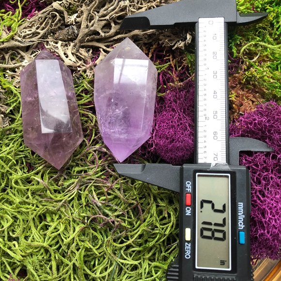 Amethyst Double Point Crystal purple gemstone wand - Picture 3 of 9